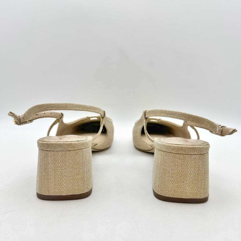 Sam Edelman Metallic Gold Slingback Block Heel - Picture 9 of 14